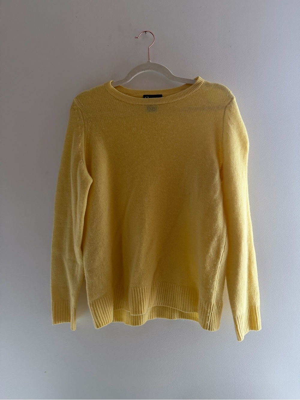 Bloomingdale’s Yellow Crewneck Cashmere Sweater